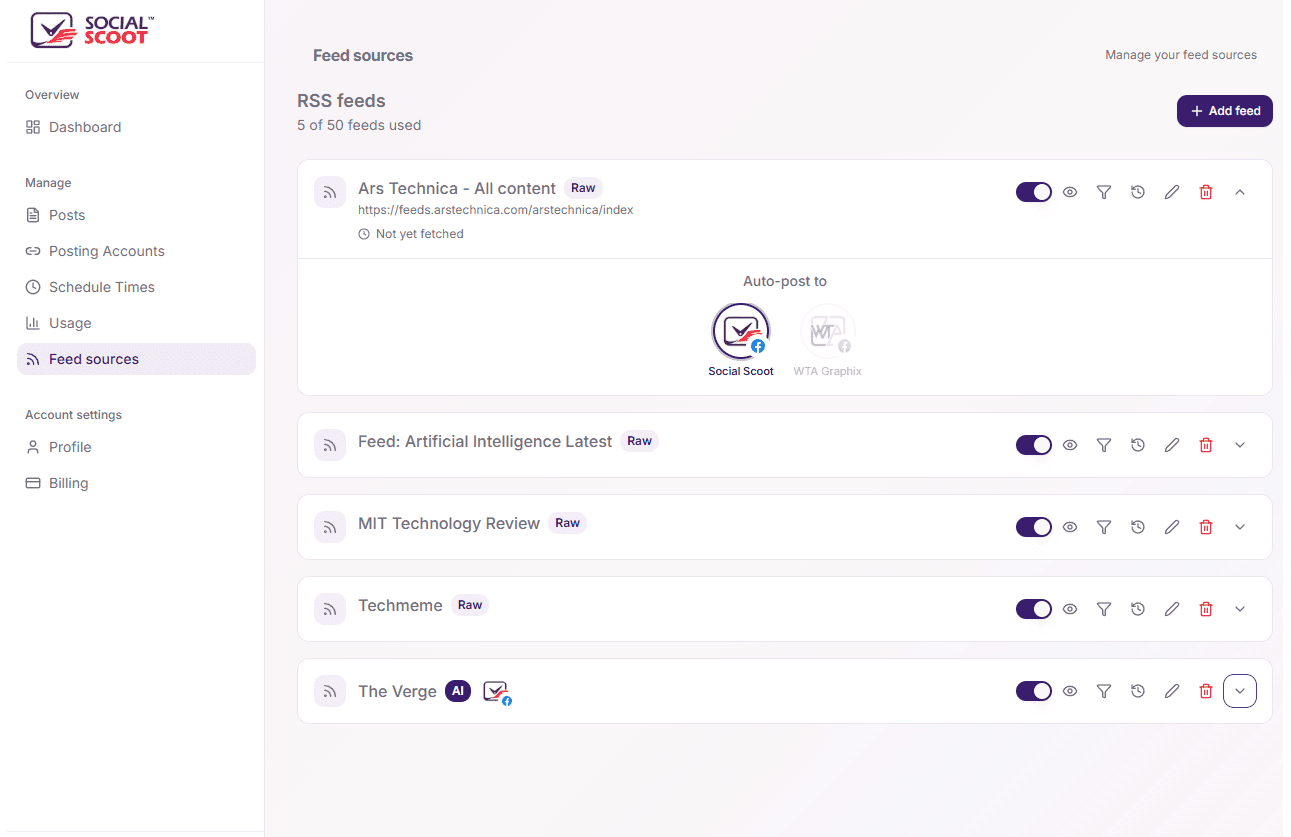 Feed Sources