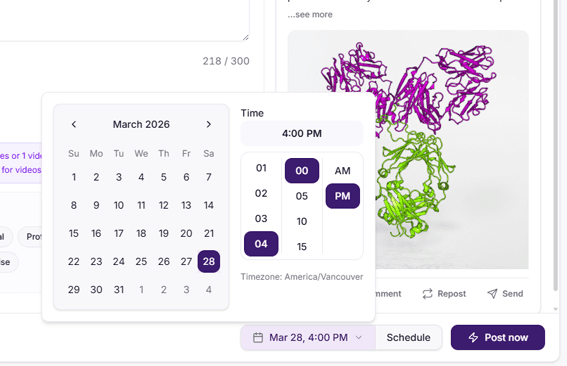 Schedule and grow